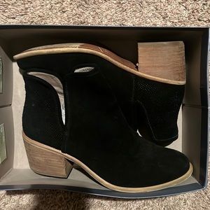 Black suede ankle boots